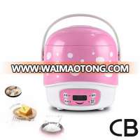 1.2L small rice cooker with steamer and non-stick pot